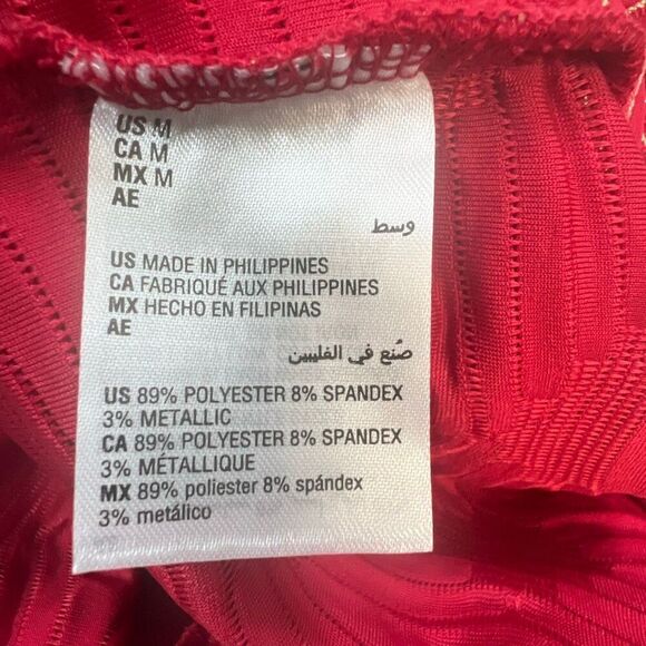 JM Collection Jacquard Metallic Top women’s size medium - Picture 5 of 5